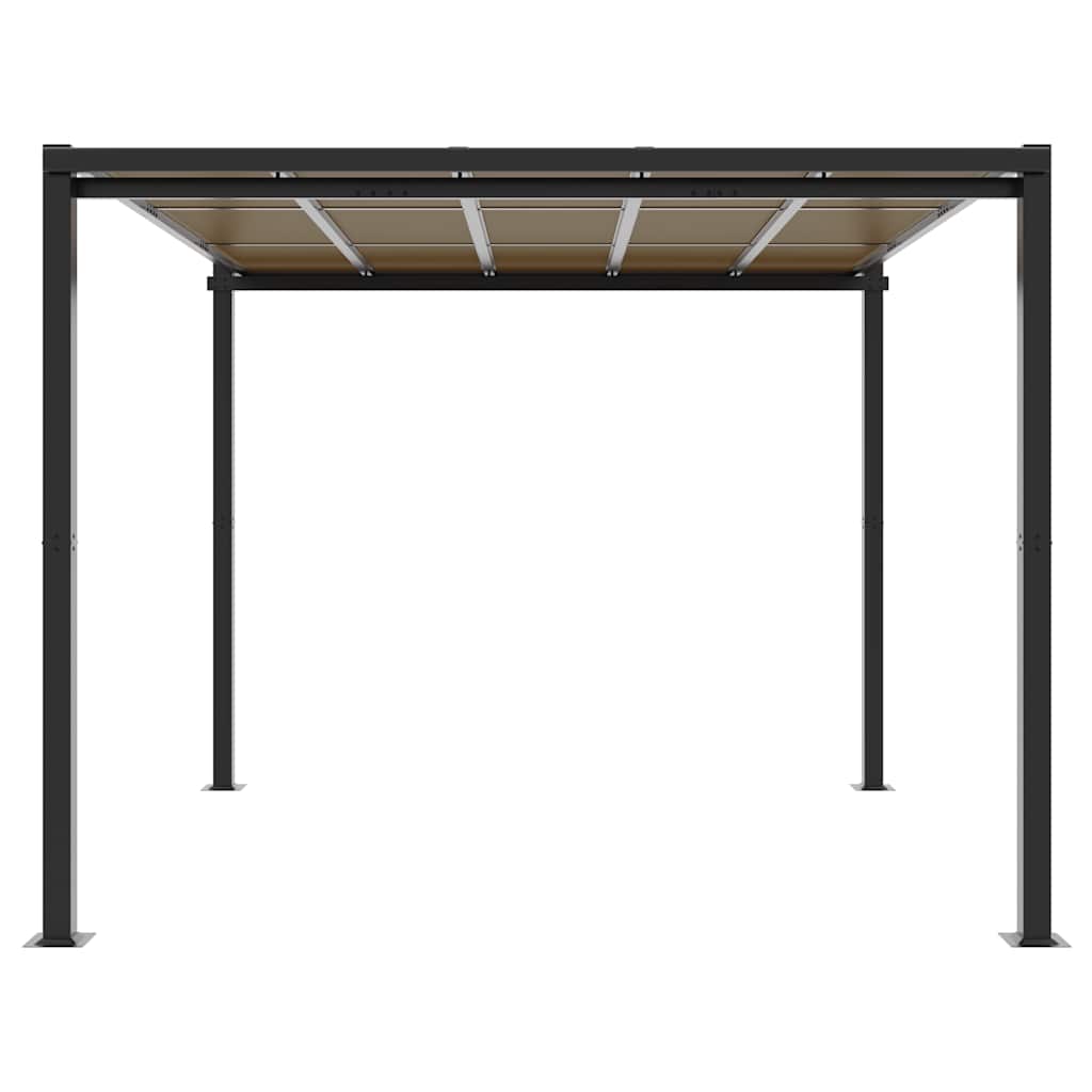 Hagepaviljong antrasitt 3x3 m aluminium