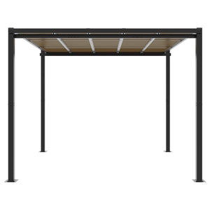 Hagepaviljong antrasitt 3x3 m aluminium