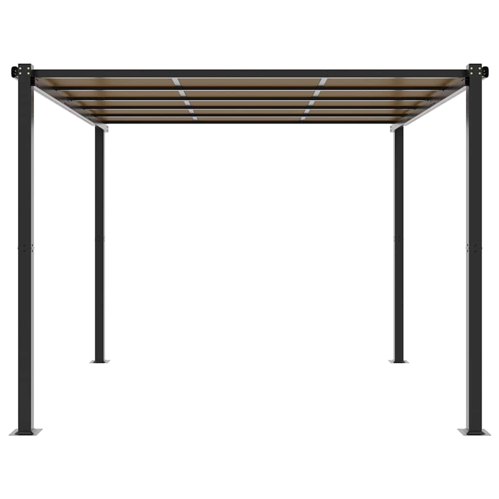 Hagepaviljong antrasitt 3x3 m aluminium