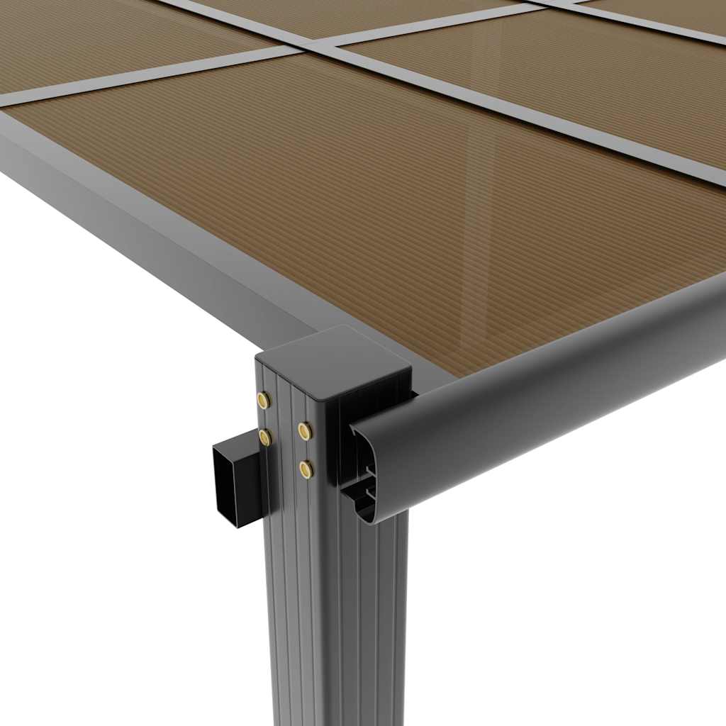 Hagepaviljong antrasitt 3x3 m aluminium
