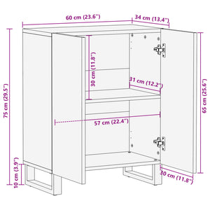 Skjenk 60x34x75 cm heltre akasie