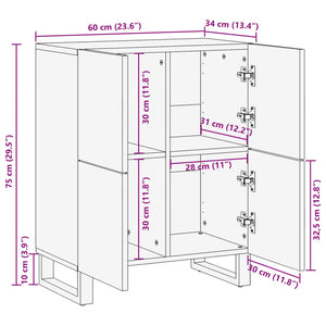 Skjenk 60x34x75 cm heltre akasie