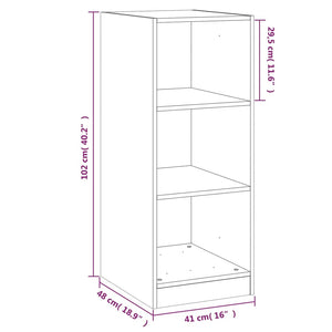 Garderobe betonggrå 48x41x102 cm konstruert tre