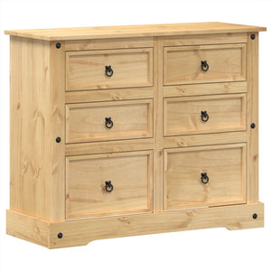 Chest of drawers Corona 110x43x91 cm solid pine wood