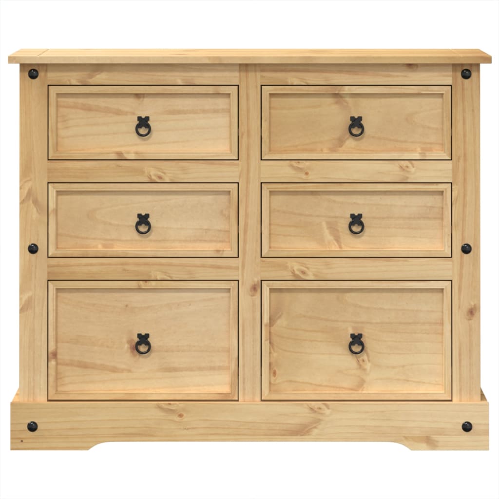 Chest of drawers Corona 110x43x91 cm solid pine wood