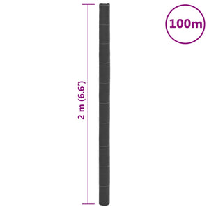 Kontrollmatte for ugress svart 2x100 m PP