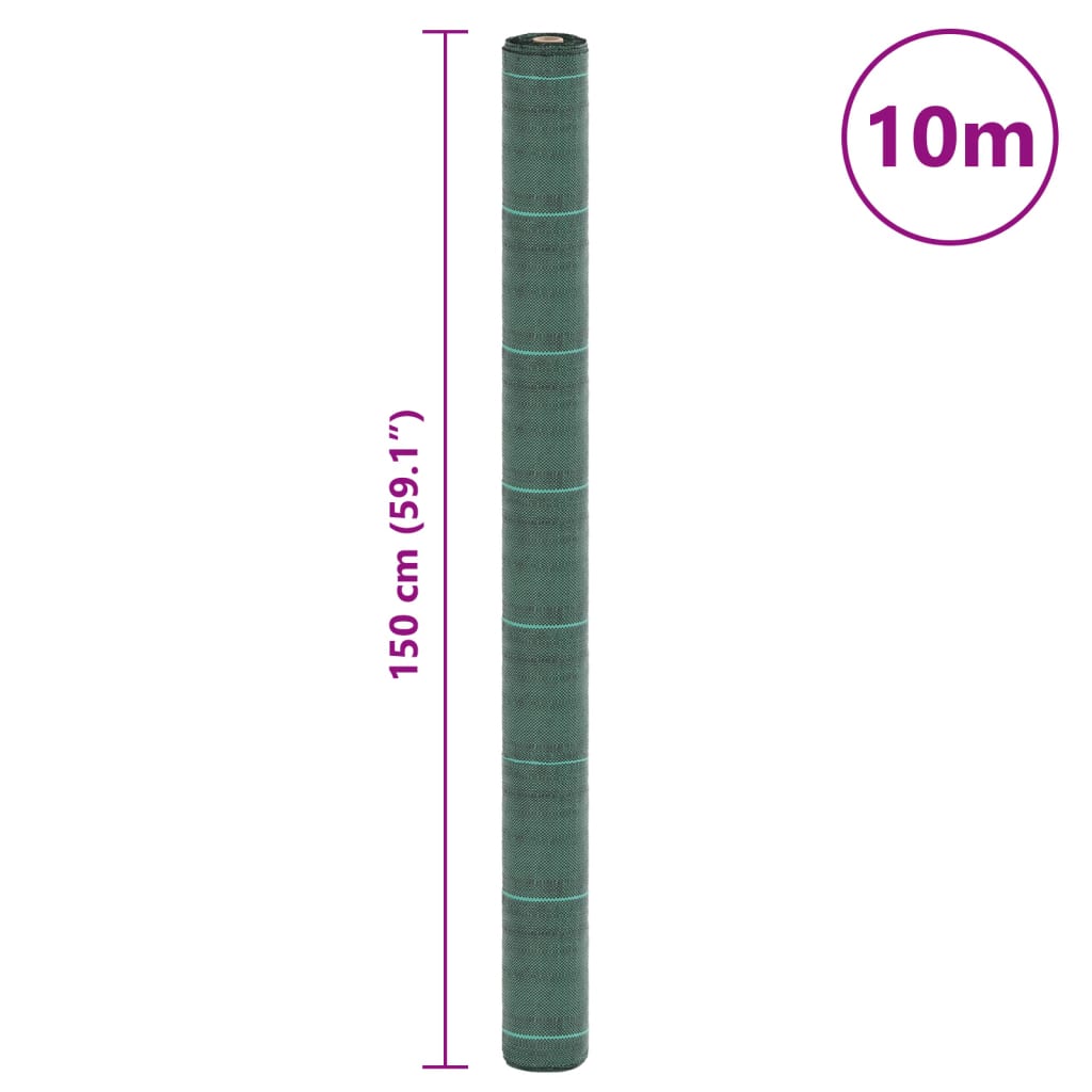 Kontrollmatte for ugress grønn 1,5x10 m PP