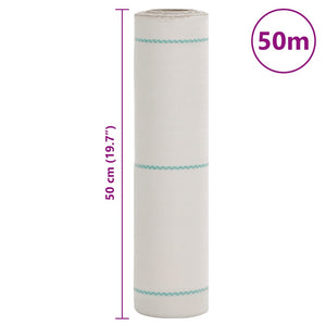 Kontrollmatte for ugress hvit 0,5x50 m PP