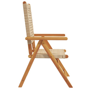 Lenestoler for hage 8 stk beige polyrotting og heltre