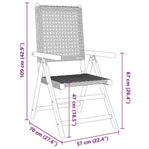 Lenestoler for hage 8 stk beige polyrotting og heltre