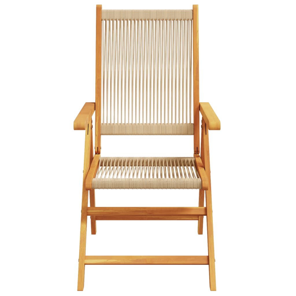 Lenestoler for hage 8 stk beige heltre akasie
