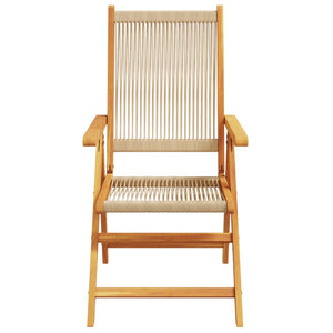 Lenestoler for hage 8 stk beige heltre akasie