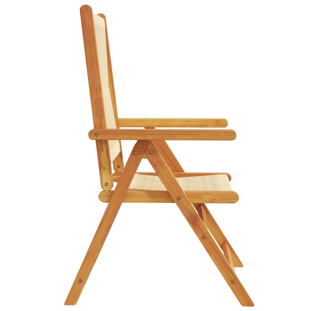 Lenestoler for hage 8 stk beige heltre akasie