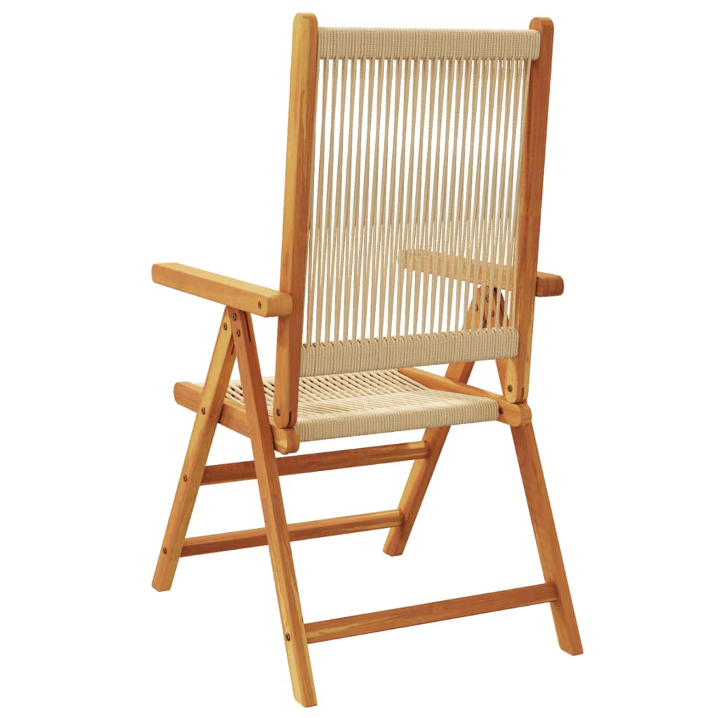 Lenestoler for hage 8 stk beige heltre akasie