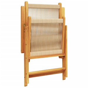 Lenestoler for hage 8 stk beige heltre akasie