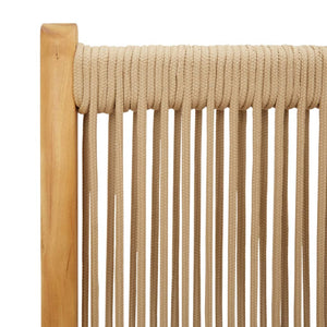 Lenestoler for hage 8 stk beige heltre akasie