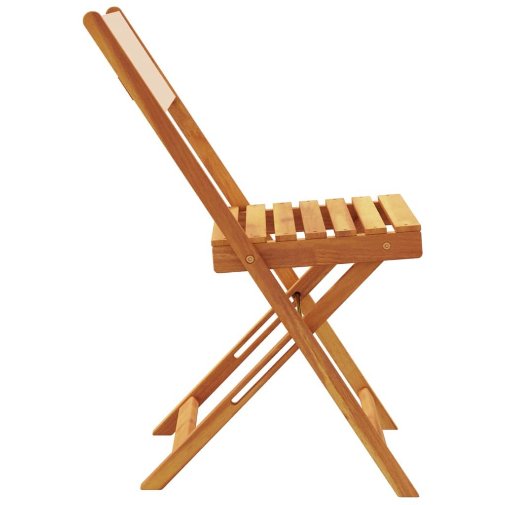 Sammenleggbare hagestoler 8 stk beige stoff og heltre