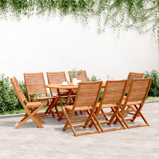 Sammenleggbare hagestoler 8 stk 51x66x95 cm heltre akasie