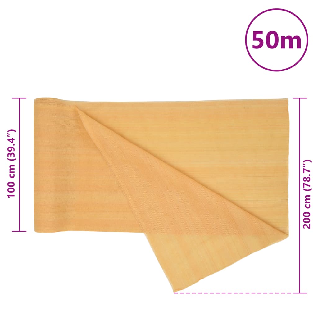 Skjermnett sand 2x50 m HDPE 195 g/m²