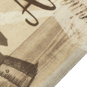 Kjøkkenteppe vaskbar Coffee brun 45x150 cm fløyel