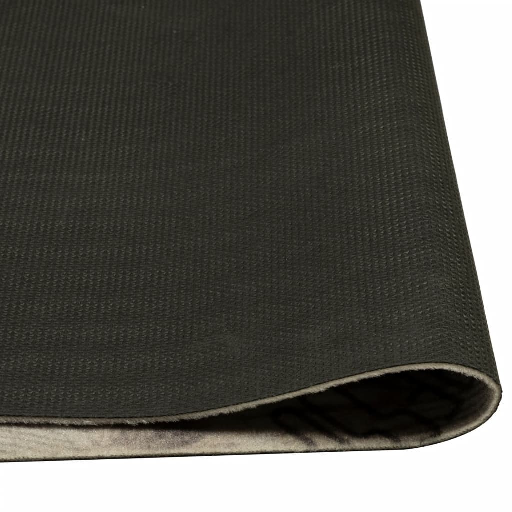 Kjøkkenteppe vaskbar Coffee grått 45x150 cm fløyel