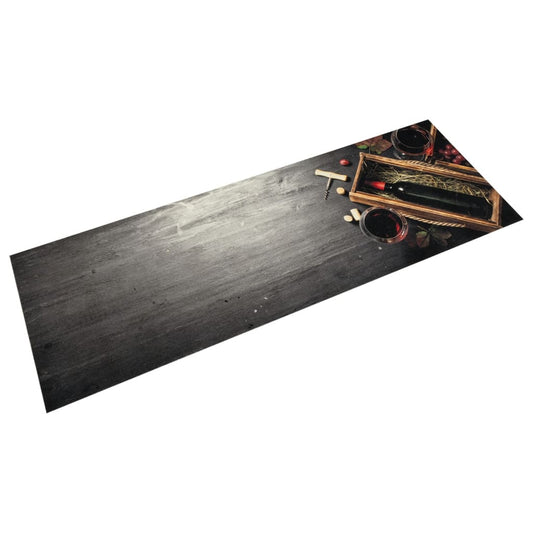 Kjøkkenteppe vaskbar Wine Bottle 60x180 cm fløyel