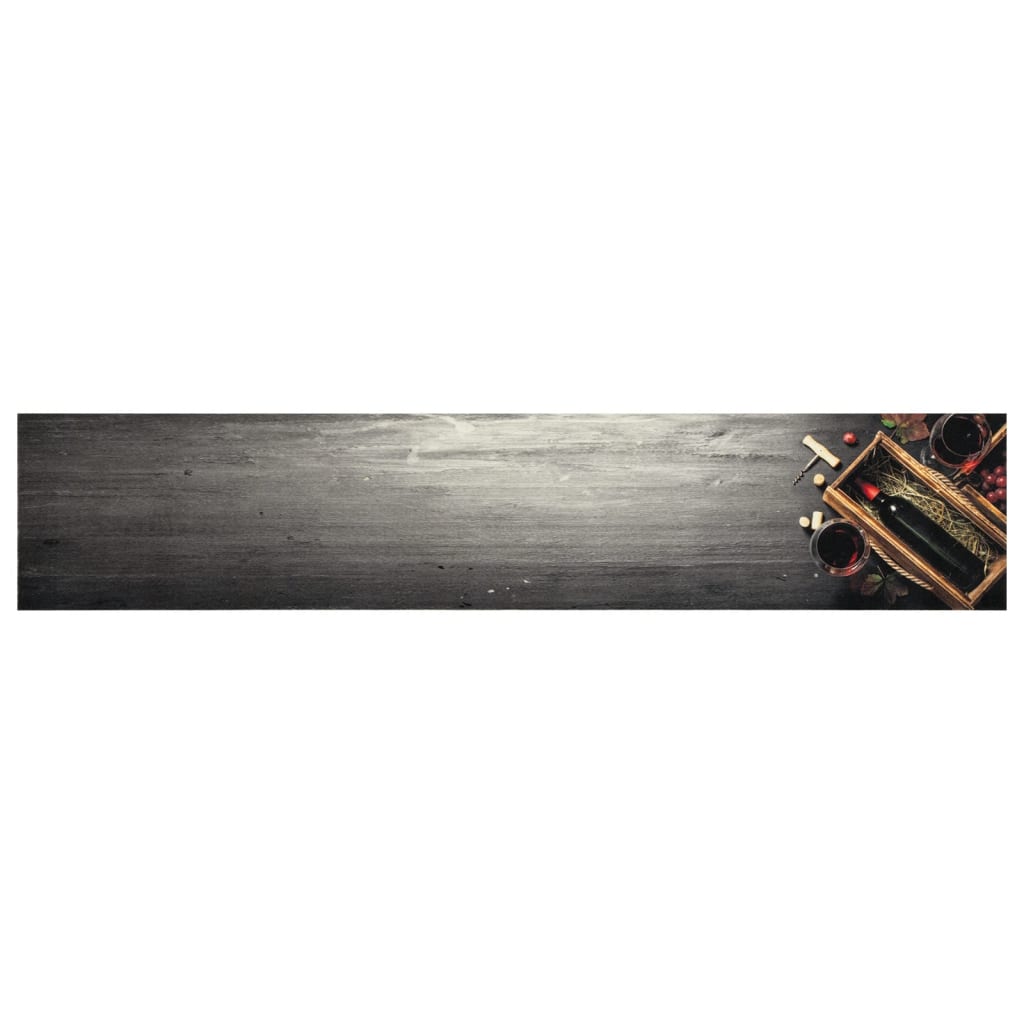 Kjøkkenteppe vaskbar Wine Bottle 60x300 cm fløyel