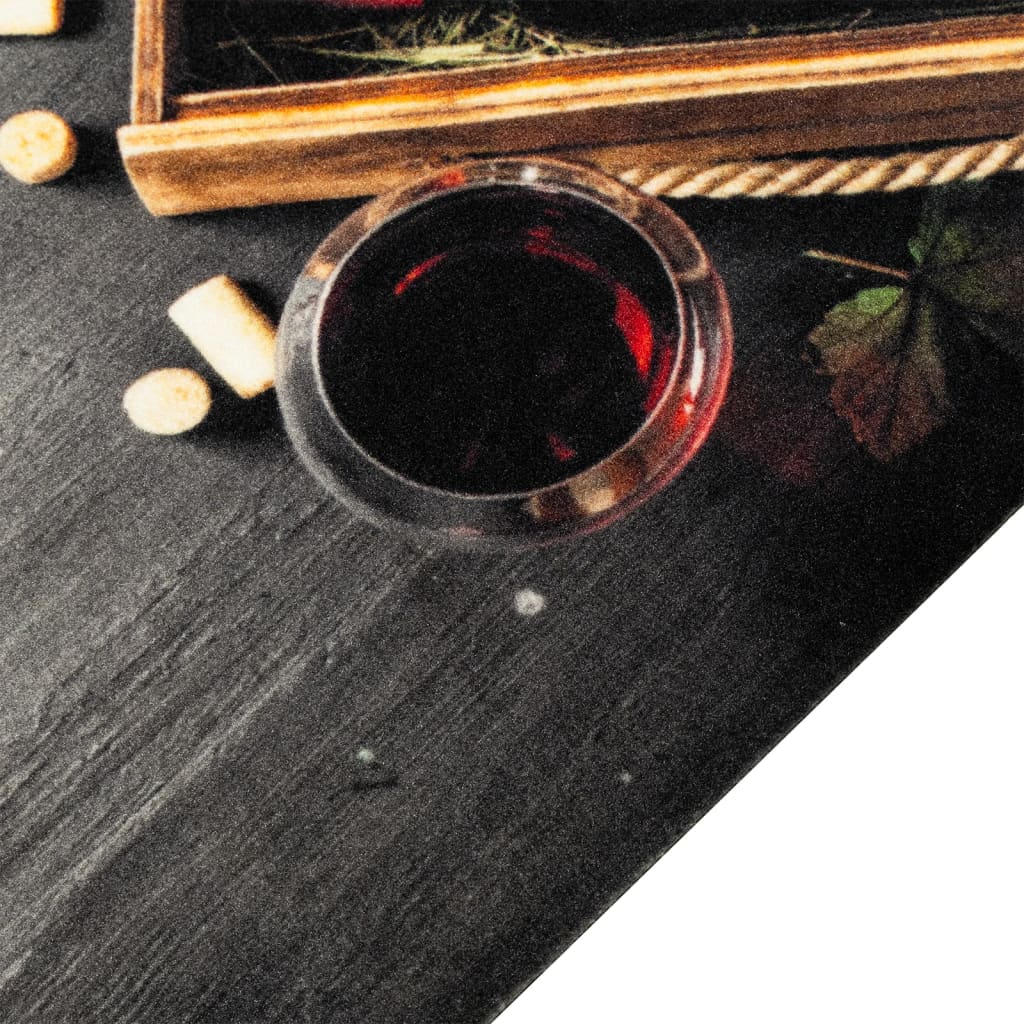 Kjøkkenteppe vaskbar Wine Bottle 60x300 cm fløyel