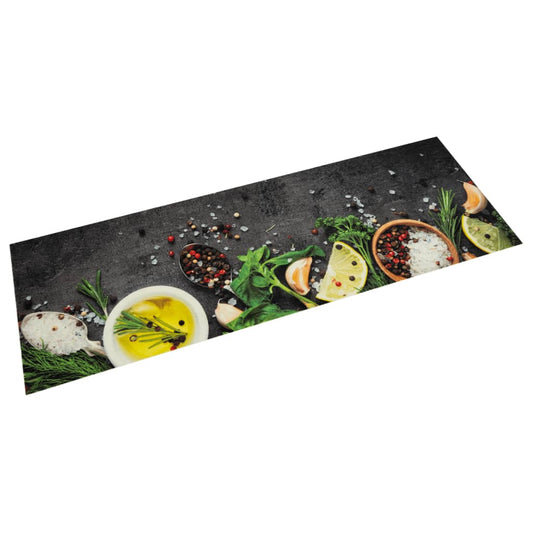 Kjøkkenteppe vaskbar krydder 45x150 cm fløyel