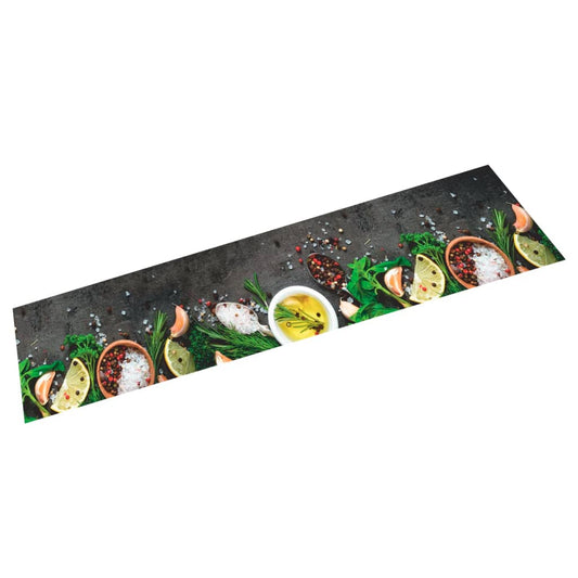 Kjøkkenteppe vaskbar krydder 60x300 cm fløyel