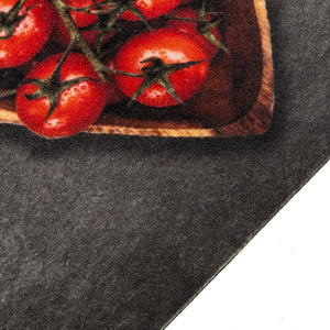 Kjøkkenteppe vaskbar Cooking tekst 45x150 cm fløyel
