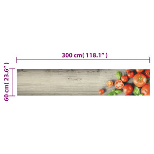 Kjøkkenteppe vaskbar Tomatoes 60x300 cm fløyel