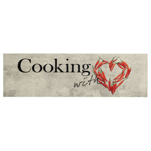 Kjøkkenteppe vaskbar Peper Cooking 60x180 cm fløyel
