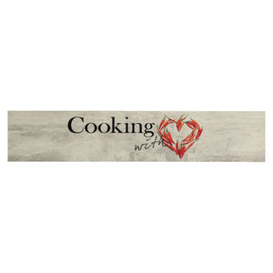 Kjøkkenteppe vaskbar Peper Cooking 60x300 cm fløyel