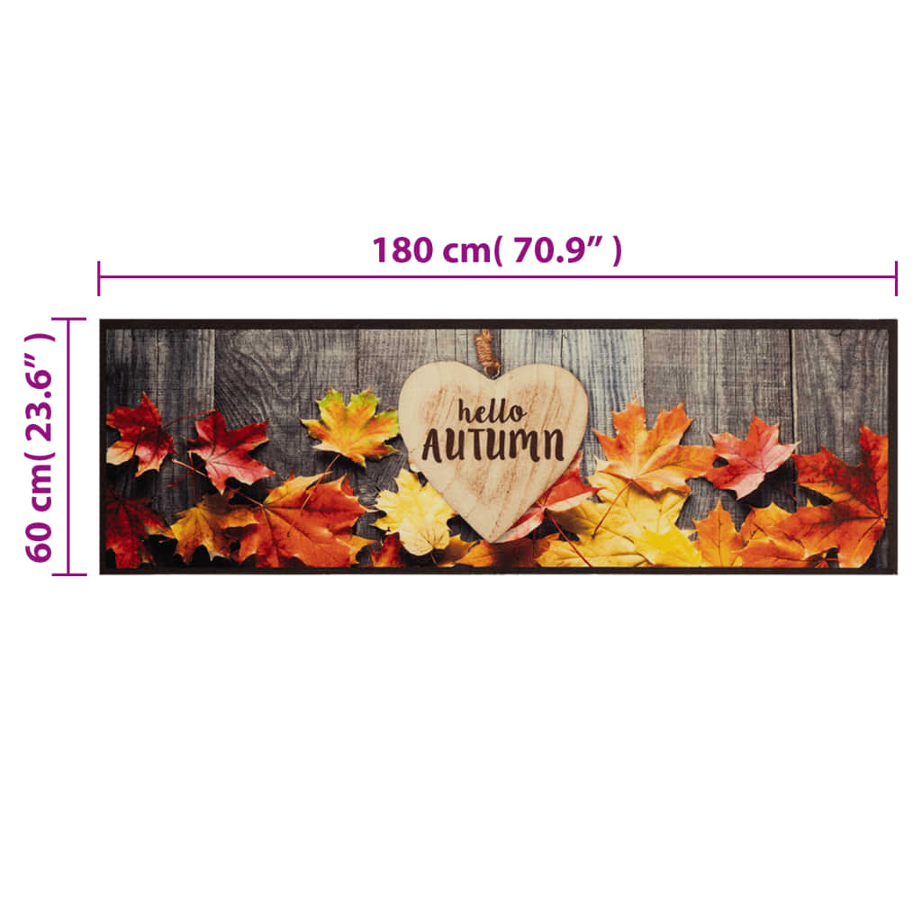 Kjøkkenteppe vaskbar Autumn 60x180 cm fløyel