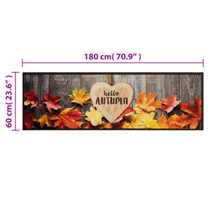 Kjøkkenteppe vaskbar Autumn 60x180 cm fløyel