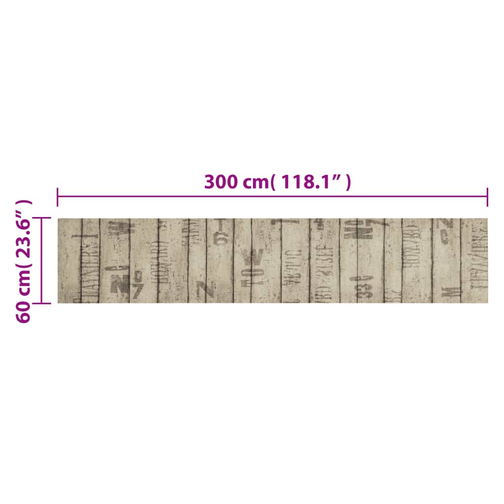 Kjøkkenteppe vaskbar Fence 60x300 cm fløyel