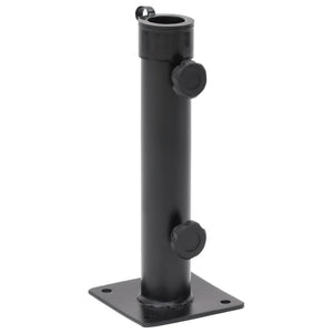 Parasollfot for Ø38/48 mm stang matt svart stål