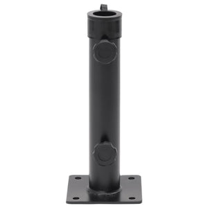 Parasollfot for Ø38/48 mm stang matt svart stål