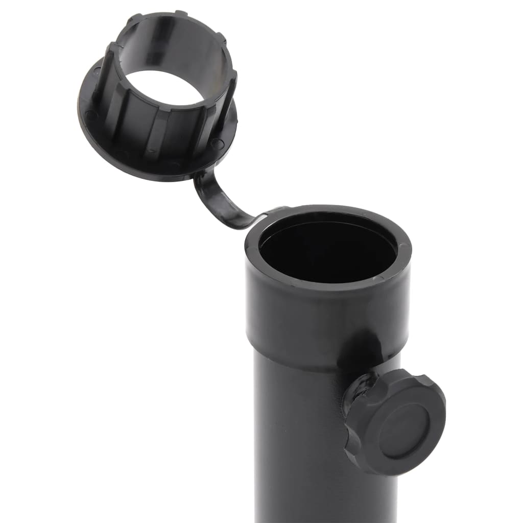 Parasollfot for Ø38/48 mm stang matt svart stål