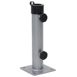 Parasollfot for Ø38/48 mm stang sølv stål