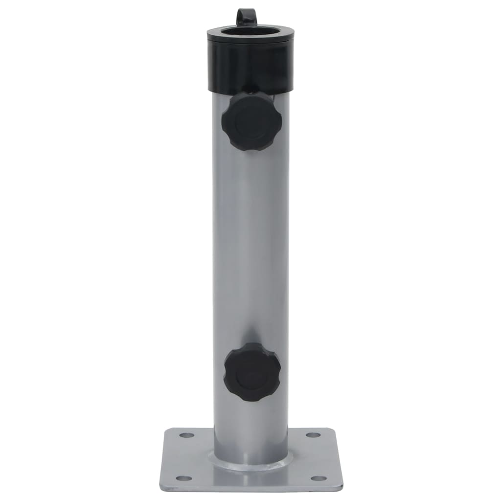 Parasollfot for Ø38/48 mm stang sølv stål