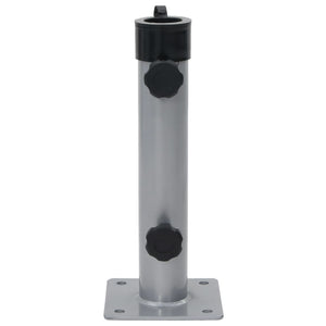 Parasollfot for Ø38/48 mm stang sølv stål