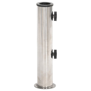 Parasollfot for Ø38/48 mm stang matt sølv stål