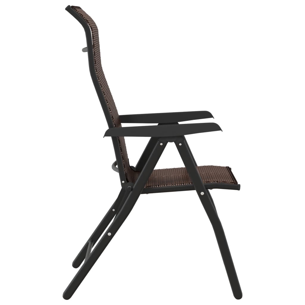Sammenleggbare hagestoler 8 stk brun polyrotting