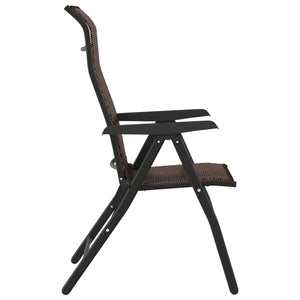 Sammenleggbare hagestoler 8 stk brun polyrotting
