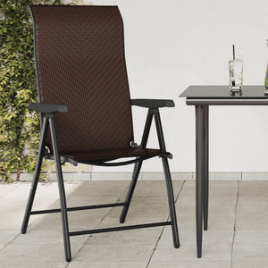 Sammenleggbare hagestoler 8 stk brun polyrotting