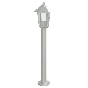 Utendørs gulvlamper 3 stk sølv 80 cm rustfritt stål