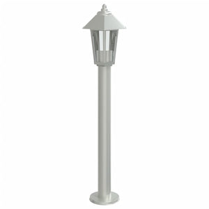 Utendørs gulvlamper 3 stk sølv 80 cm rustfritt stål