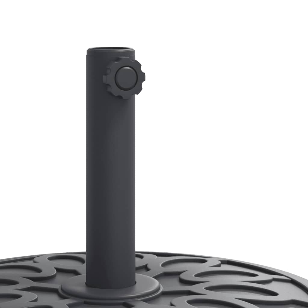 Parasollfot med hjul for Ø38 / 48 mm stenger 27 kg rund